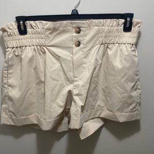 Paper bag waist shorts